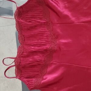 Mara di Carli burgandy satin nightgown S/M